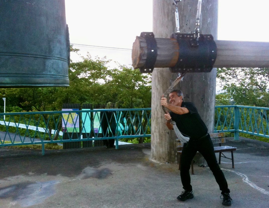 Joe Lowry (@globallithium) on Twitter photo 15 years ago - ringing a bell in rural Japan 15 years ago - ringing a bell in rural Japan