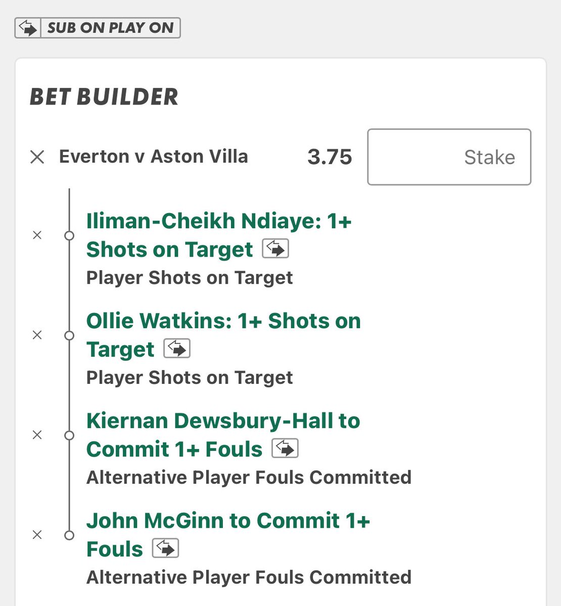 EVERTON VS ASTON VILLA BET BUILDERS⚽️🟨🟥

Good luck!🔞

#EVEAVL
#PremierLeague
#GamblingX