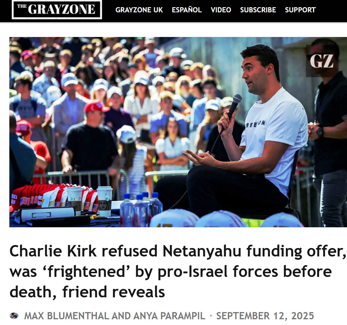 Charlie Kirk era diverso da tutti gli altri influencer "conservative", a 31 anni AVEVA RICEVUTO 250-300 MILIONI DI DOLLARI!  

Dai 19 anni in poi non faceva altro che parlare di politica e scriveva, come centinaia di altri "conservative" fanno sui  social. Ma era stato "SCELTO"