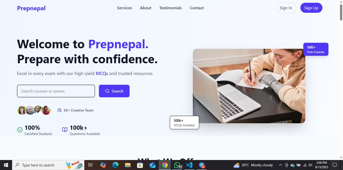 RayDevX16's tweet image. 🚀 Building my frontend journey step by step.
Just built a Hero Section using React + Vite + TailwindCSS
⚡ Clean design, responsive, and animated.
Every project, no matter how small, adds to the bigger journey 🙌

#ReactJS #TailwindCSS #Frontend #Vite #CodingJourney