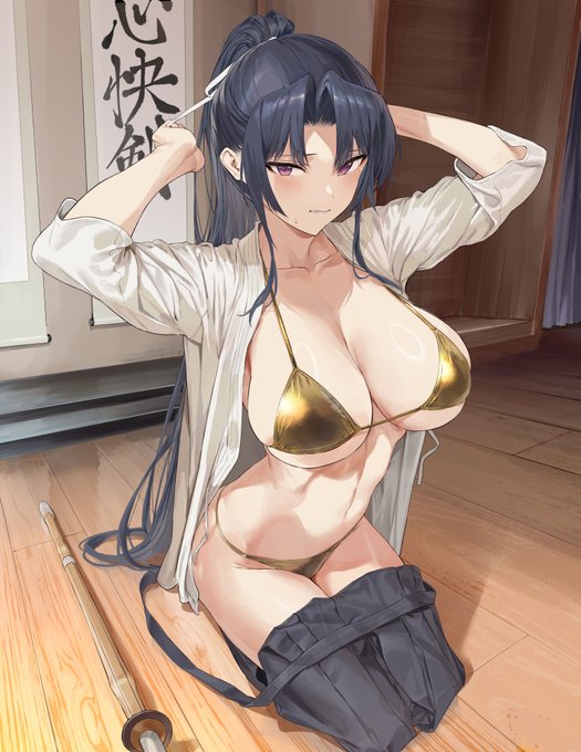 #夏が終わりそうだし今年描いた水着絵を貼ろう 