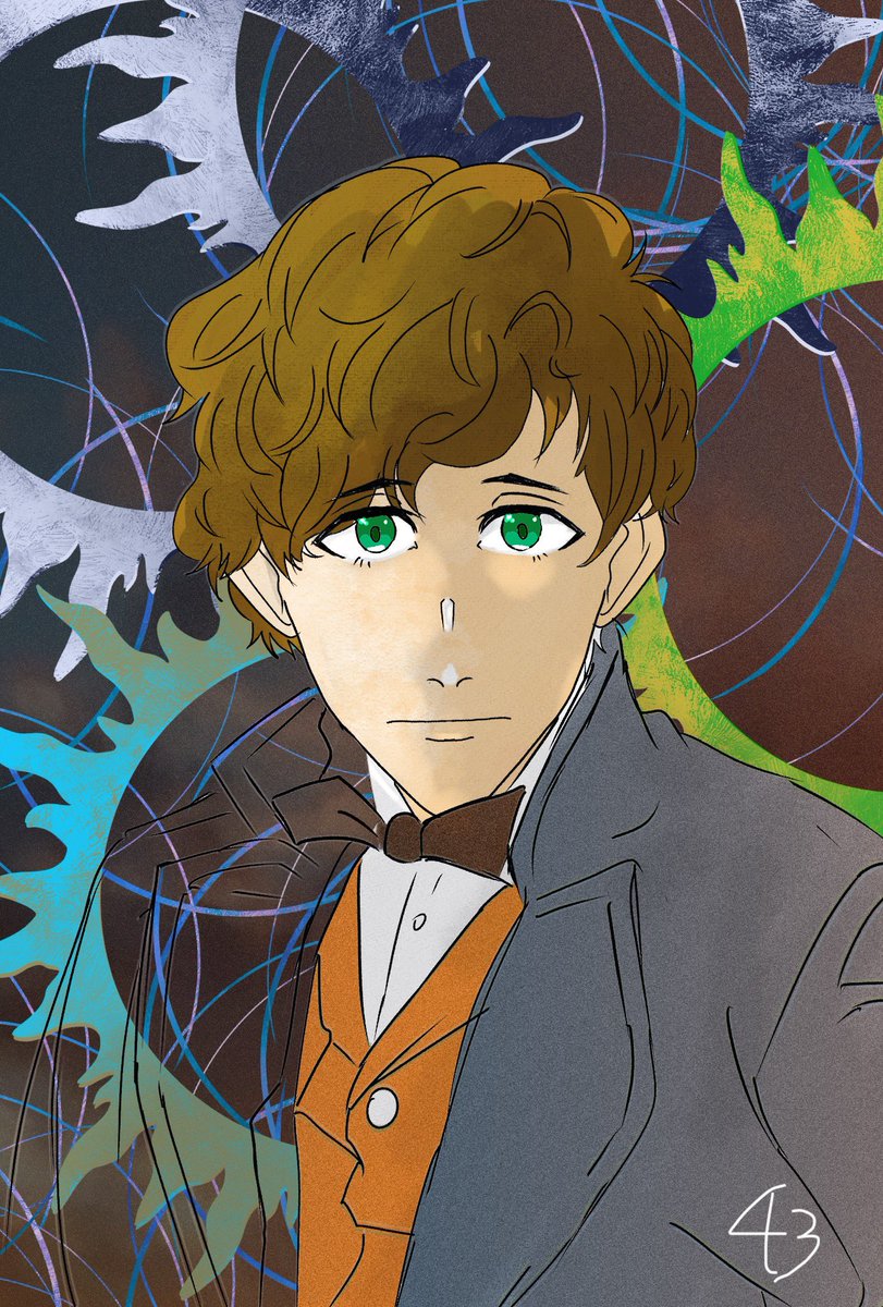 ニュート・スキャマンダー
カラーで描いたの何気に初？かも