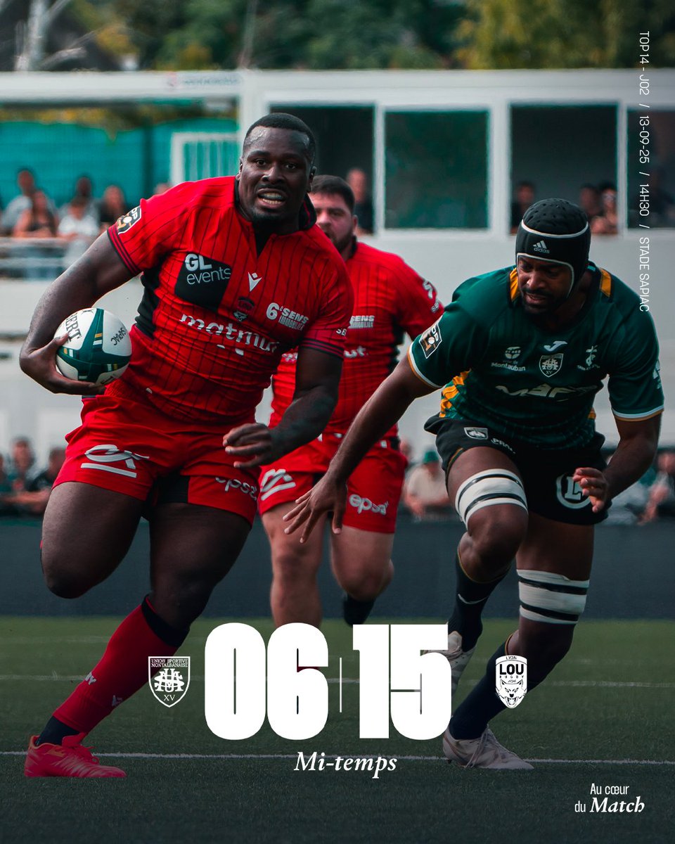 Le LOU est devant à la pause (6-15) ! 🔴⚫️

Dans une première période décousue le LOU bascule devant sur des essais de Moukoro et Masi.

40 minutes pour confirmer !
.
#LaForceDuLOU
#LaMeute