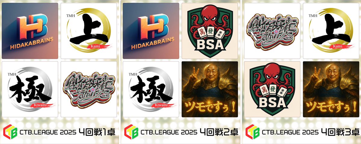 こんばんは🌙🌃

いよいよ明日から当店初のチームリーグ戦
Colors Team Battle League‼️開幕です🎌

それぞれのチームロゴが揃いました👍
個性的でどのチームも素敵ですね✨😆

そして、気になる卓組はコチラです。

LET'S FIGHT🔥💪