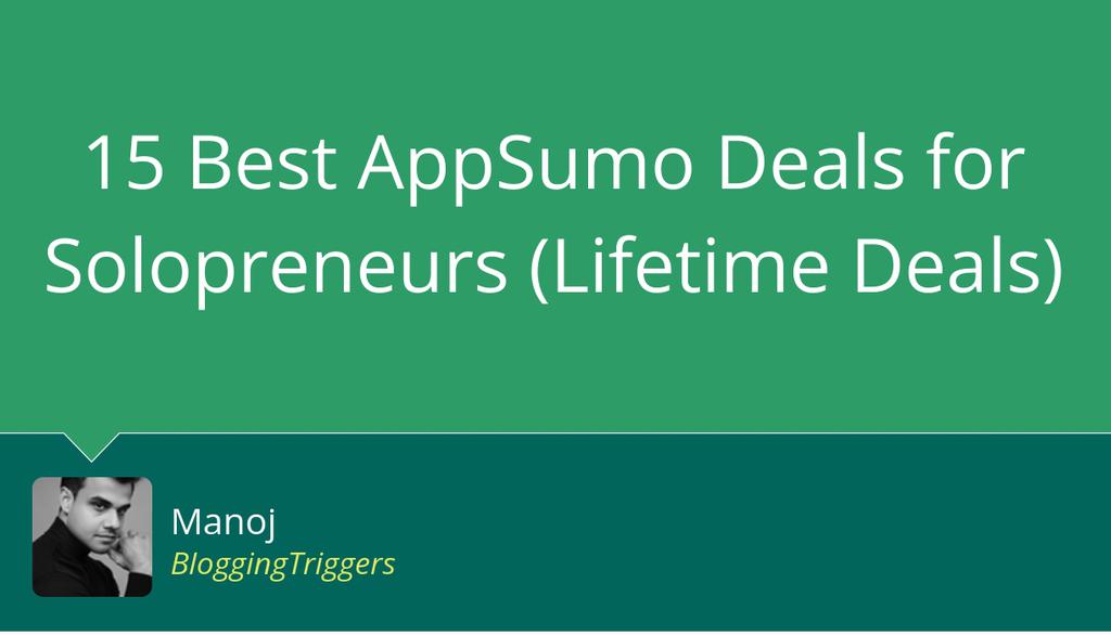 15 Best AppSumo Deals for Solopreneurs (Lifetime Deals)
▸ lttr.ai/Ais05

#Deals #Solopreneurs #LifetimeDeals