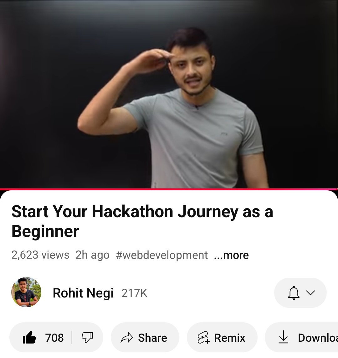 Dhruvisha Vithlani (@dhruvishav39420) on Twitter photo Super excited for my first hackathon with Coder Army! 💻✨
Task: Build a 6-page HTML-only website summarizing the first 6 lectures.
Focus = consistency, not just winning. 🔥
<a href="/rohit_negi9/">Rohit Negi</a> <a href="/adityatandon02/">Aditya Tandon</a>
#Hackathon #HTML #WebDevelopment <a href="/CoderArmy/">CoderArmy</a> Super excited for my first hackathon with Coder Army! 💻✨
Task: Build a 6-page HTML-only website summarizing the first 6 lectures.
Focus = consistency, not just winning. 🔥
<a href="/rohit_negi9/">Rohit Negi</a> <a href="/adityatandon02/">Aditya Tandon</a>
#Hackathon #HTML #WebDevelopment <a href="/CoderArmy/">CoderArmy</a>