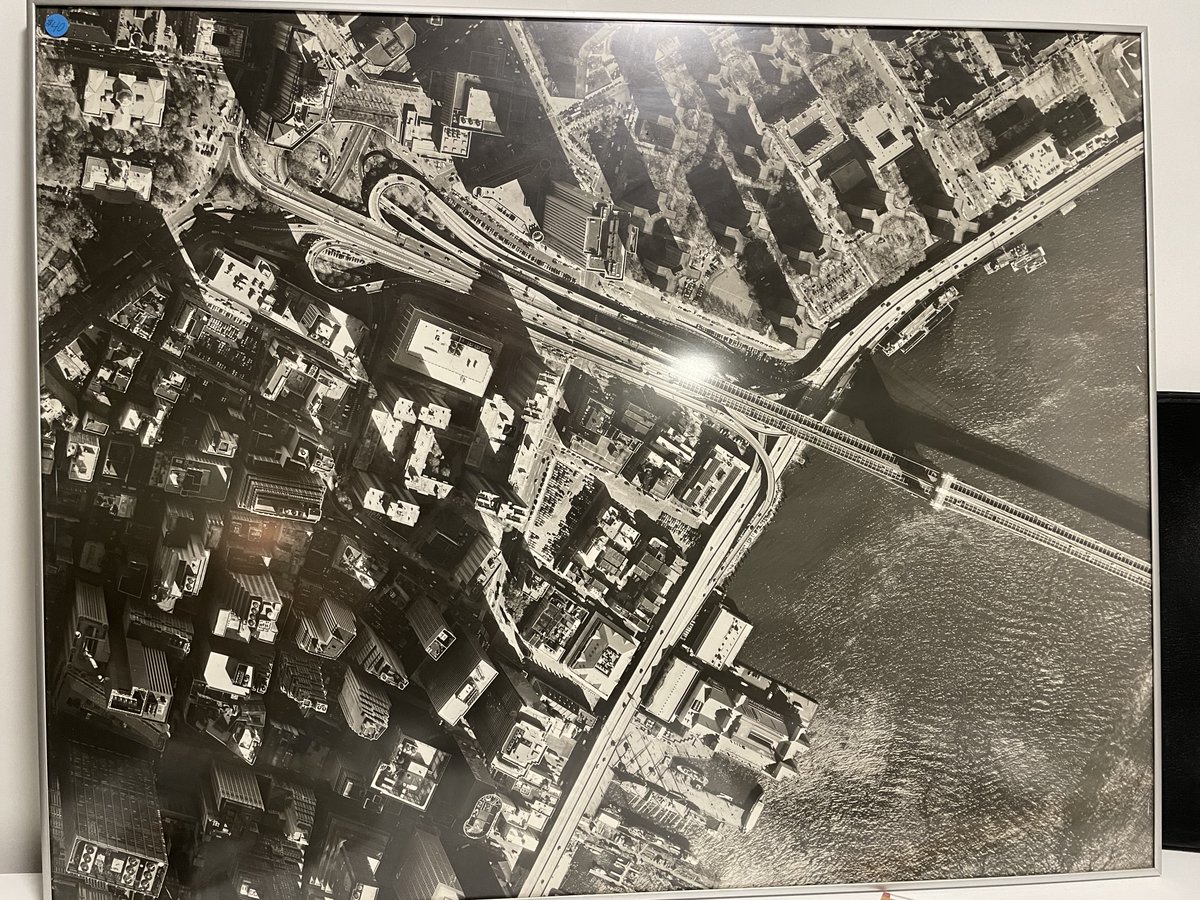 Neat, large black and white print of Brooklyn at the estate sale in Pittsford this morning..