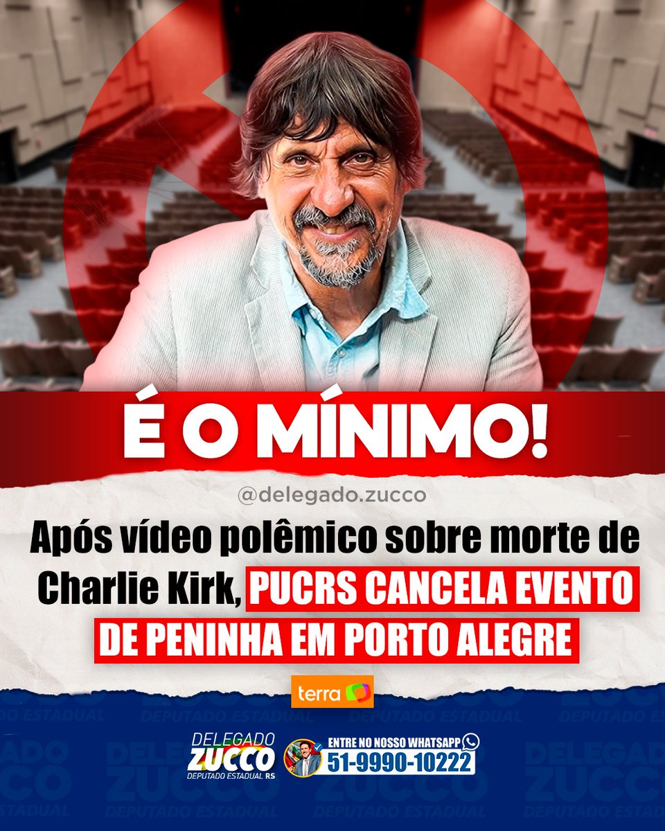 Parabéns, PUCRS! A vida deve ser respeitada, assim como a família. Cada pessoa tem o direito de pensar de forma diferente, mas comemorar ou desejar a morte de alguém por divergências políticas é algo desumano e inaceitável. Não podemos nos transformar em animais diante das