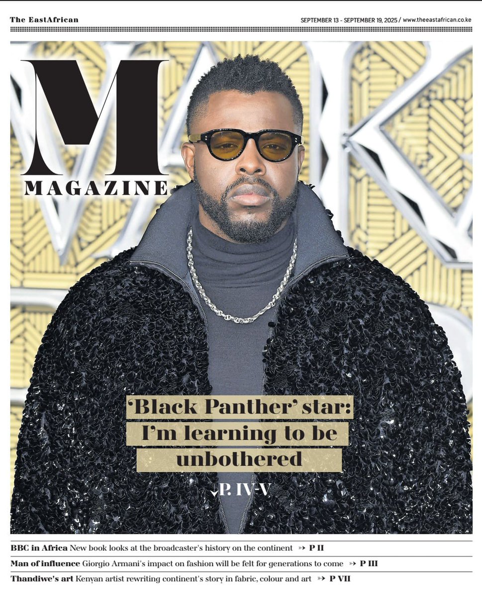 This week on The EastAfrican M Magazine:

Black Panther's star: I'm learning to be unbothered.

Also;
Kenyan artist rewriting continent's story in fabric, colour, and art. 

Get full coverage only in The EastAfrican.

🗞 Buy from your nearest vendor or read via:
📲