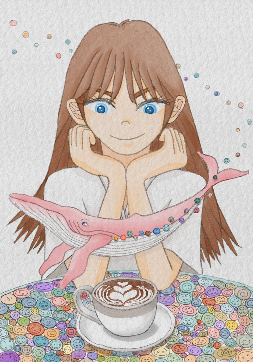 jumpintoMemE's tweet photo. Enjoy your coffee time!
コーヒータイムを楽しんで

#art #illustration #fantasy #MemE #whale #pink #coffeebrake #button
#アート #イラスト #インスタ #ファンタジー #未夢 #クジラ #ピンク #　珈琲ブレイク #ボタン https://t.co/i93rsBaVSr