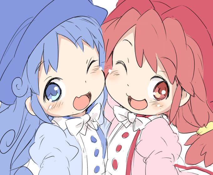 サラッと色置いてみたふたご姫やっぱかわいい(๑˙❥˙๑) 