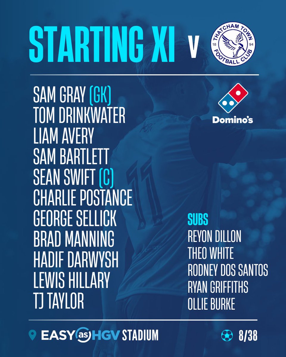 Today’s team to take on Thatcham 👊