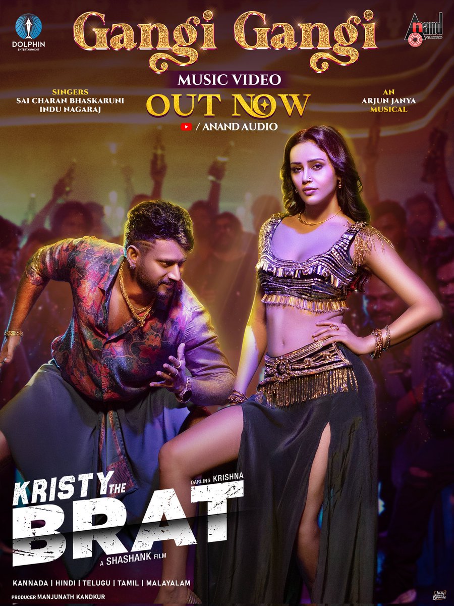Shashank_dir's tweet image. TURN UP THE VOLUME!!!  THE PARTY NOW BEGINS WITH SIZZLING #GANGI

#GangiGangi (Kannada)
#RangiRangi #SingeeSingee 

PLAY LIST LINK ▶️
tinyurl.com/4habmhsc

#BRAT
#KristyTheBrat
@darlingkrishnaa @Manishakandkur @manjukandkur @JevaYashwanth  @aanandaaudio @ArjunJanyaMusic