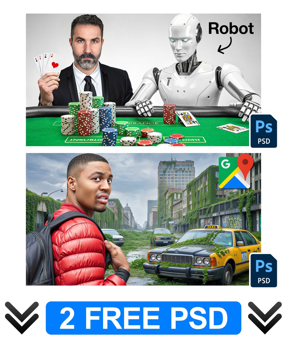 2 Psd Thumbnails of my Works  

- 📩 I'll send the link to everyone who likes❤️, retweets🔃, and comments "PSD"

#psd #thumbnail