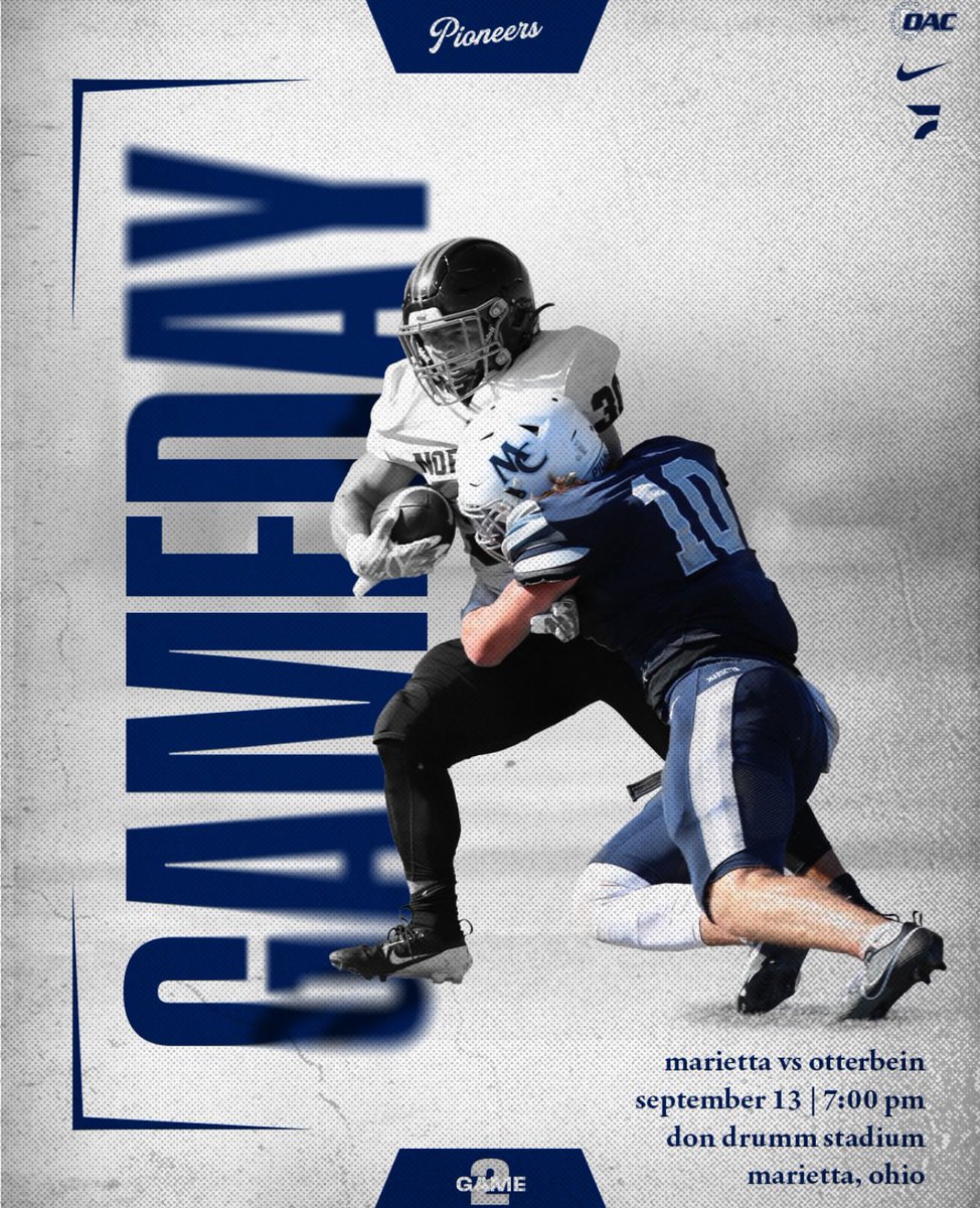 Game 2️⃣. 
Home Opener 🆚 Otterbein Cardinals
Kickoff @ 7pm ‼️