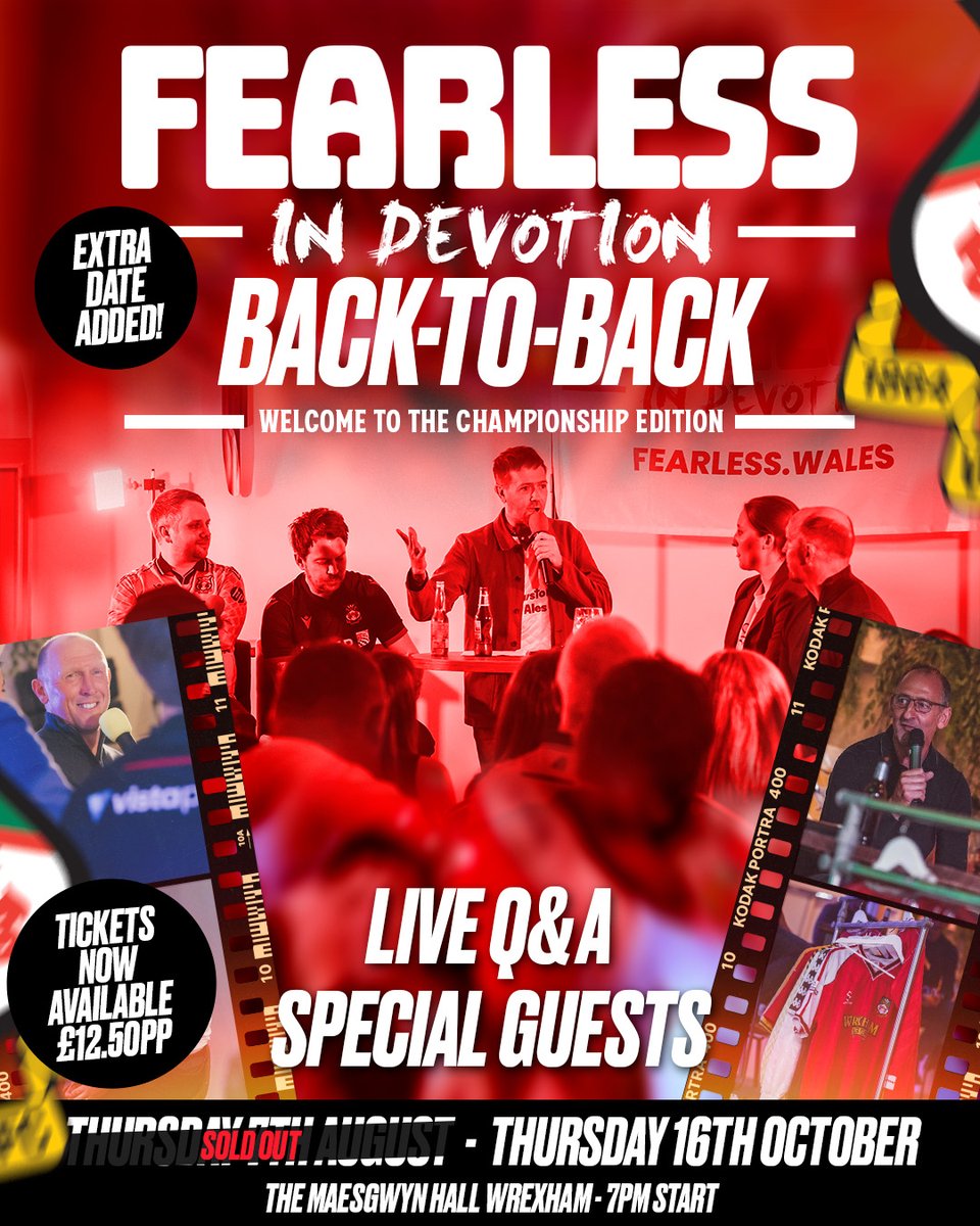 ⚽🔴 FiD - LIVE! 🔴⚽ 

Welcome to the Championship Edition... NEW DATE ADDED!! 👀

🗓️ Thursday 16th October
⏰ from 7pm 

✅ LIVE Q&amp;A
✅ SPECIAL GUESTS

Fearless in Devotion, rising to promotion...

BOOK NOW ⬇️
sbee.link/c6wkx4fg7u