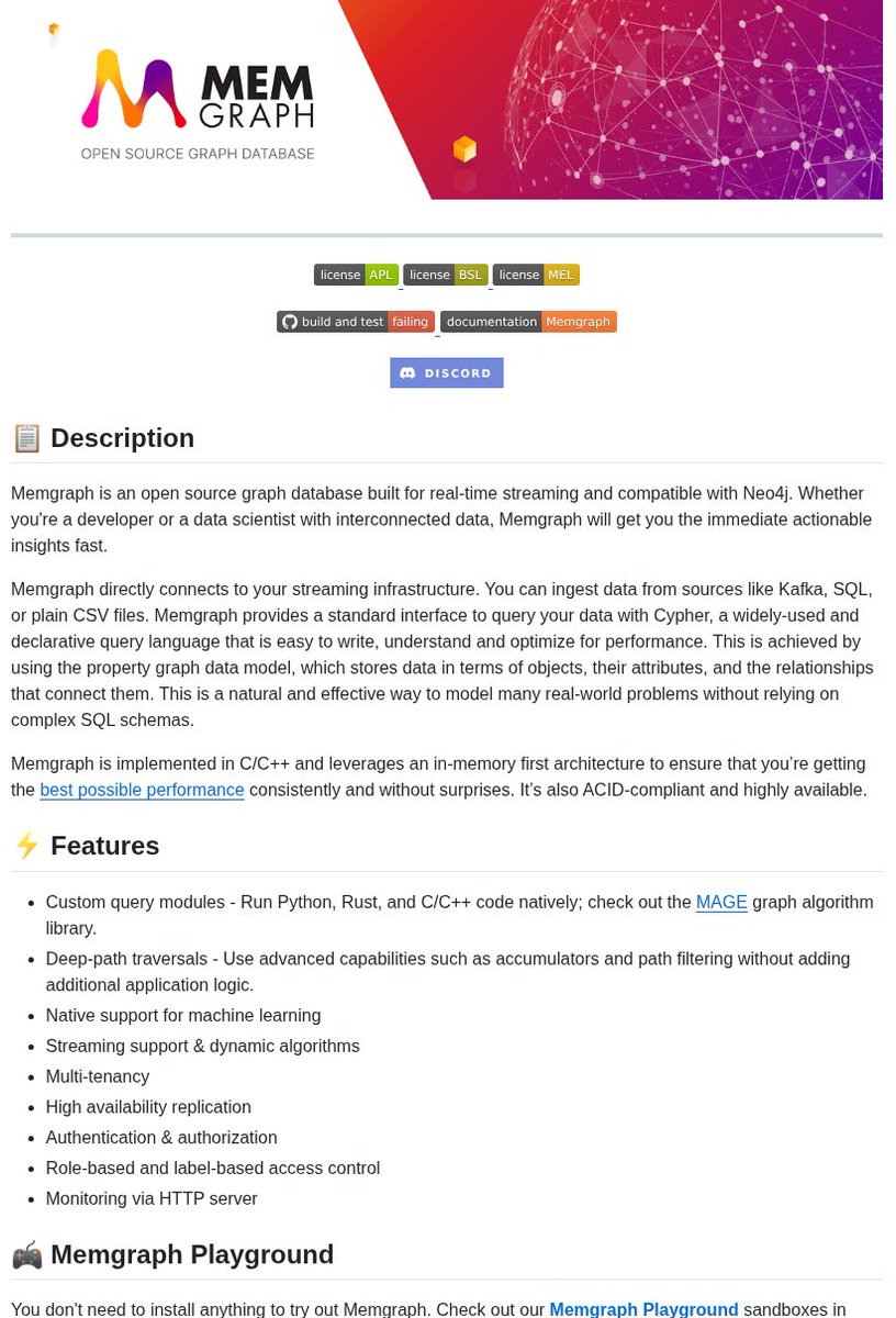 tom_doerr's tweet image. open source graph database for real-time streaming and analytics