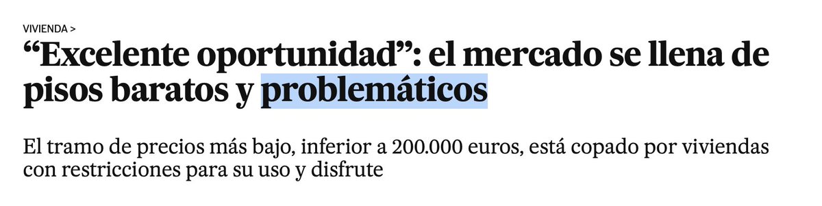 Cuando no permites que la oferta responda a la demanda creciente + tu regulación NO protege realmente a las personas vulnerables = pasa justamente esto. 

Me explico:

1⃣ legislas quién es vulnerable y le das a esa persona "protección" sobre el papel *pero no se la da el Estado*.