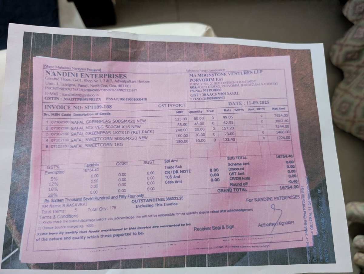 So much for data privacy #blinkit , we ordered a printout of our kids' homework and we got the invoice of another company. While it does not matter to us but what safety and security measures you have in the printout business? <a href="/letsblinkit/">Blinkit</a>
