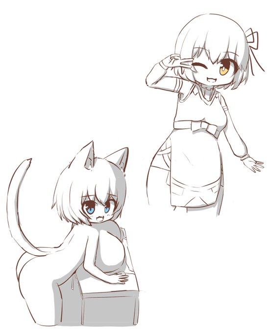 疲れたのでとりあえず2人で終わり
液タブと描く感覚違いすぎる 