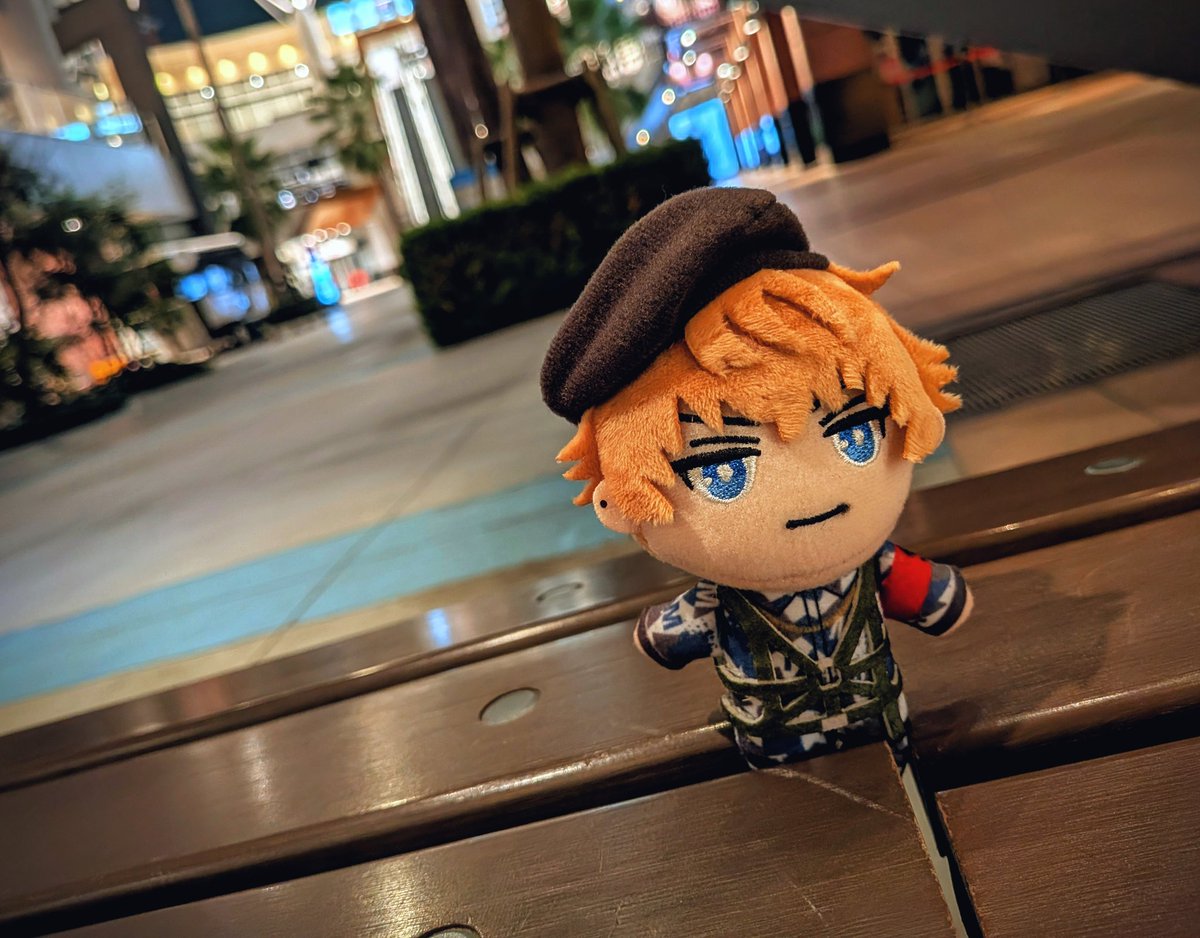 ららぽ船橋でヒプムビ〜！特典はナゴヤでした💜⚡
りおーと夜のお散歩してました🌴