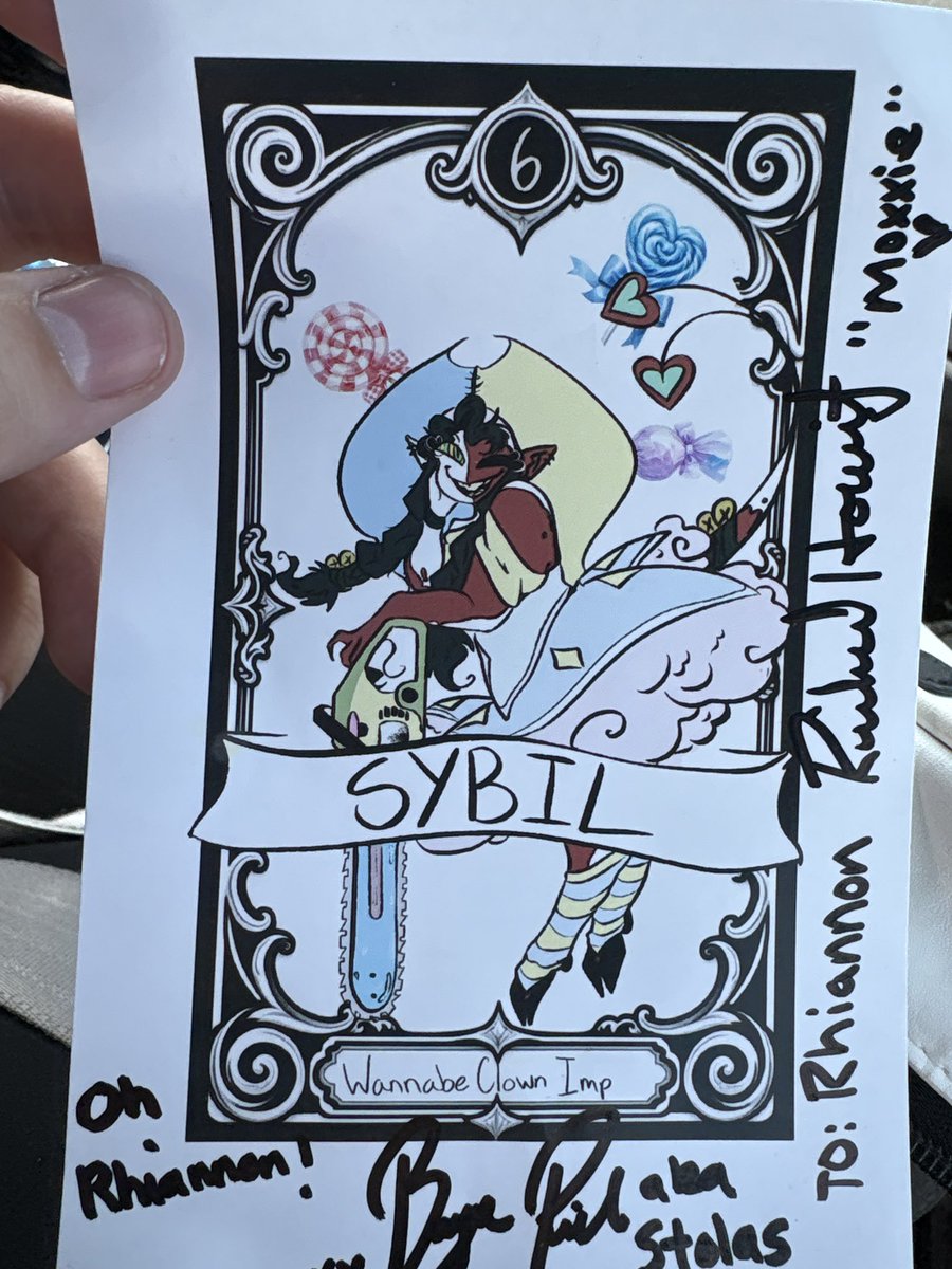 ColderPisces's tweet photo. Met @TheBryceCapades and Richard Horvitz at Anime307. And I got them to Sign Sybil 😭😭 I’m sobbing SO HARD. 
Man let me infodump to him about Sybil 
😭🙏 https://t.co/4yXSip0Xce