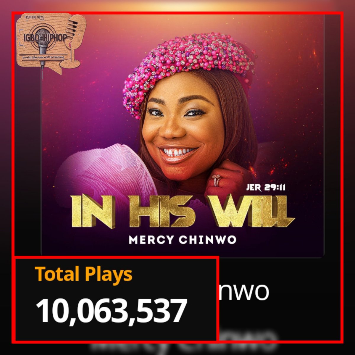 🚨 Mercy Chinwo's "IN HIS WILL" Album has surpassed 10M streams on Audiomack.. In under 2days of it Released. 

It becomes the biggest SouthEast And Nigeria Gospel Album with the highest Entry on the platform. 2025.