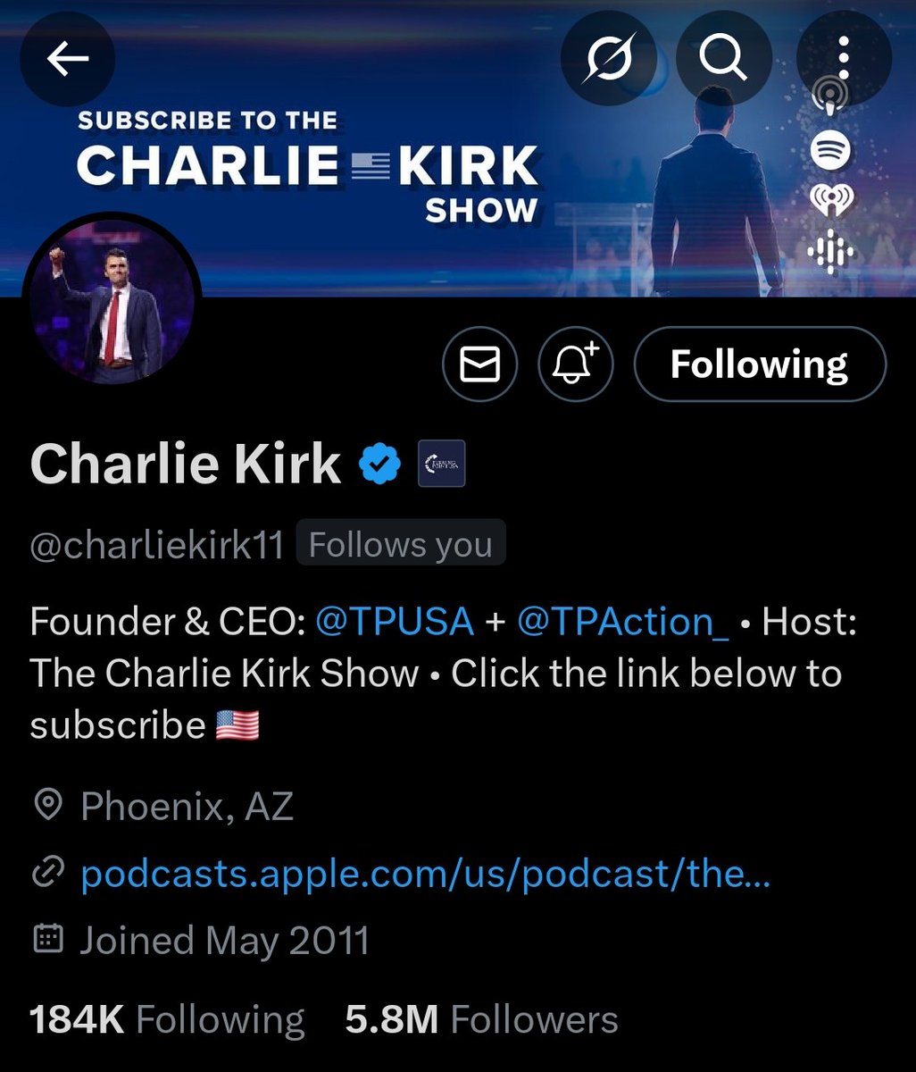 Mary Barkovskaya (@skyamary) on Twitter photo I didn't realise it until just now, but Charlie Kirk <a href="/charliekirk11/">Charlie Kirk</a> had been followed me on X. I wasn't following back but now I am. Me, a nobody account with a handful of followers. Why didn't I notice it before? I hope I can somehow make a difference for good in his honour. I didn't realise it until just now, but Charlie Kirk <a href="/charliekirk11/">Charlie Kirk</a> had been followed me on X. I wasn't following back but now I am. Me, a nobody account with a handful of followers. Why didn't I notice it before? I hope I can somehow make a difference for good in his honour.