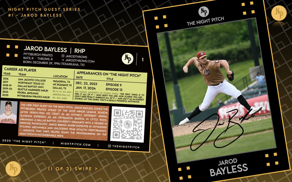 TheNightPitch's tweet image. Our guy @JarodThrows continues to carry the torch!

Special thanks to Jarod Bayless for all he has done for our efforts — and the baseball world as a whole 🤝

EPISODE 9: youtu.be/olabKhsZ0xE?si…

EPISODE 13: youtu.be/G_e3RV0WhKw?si…