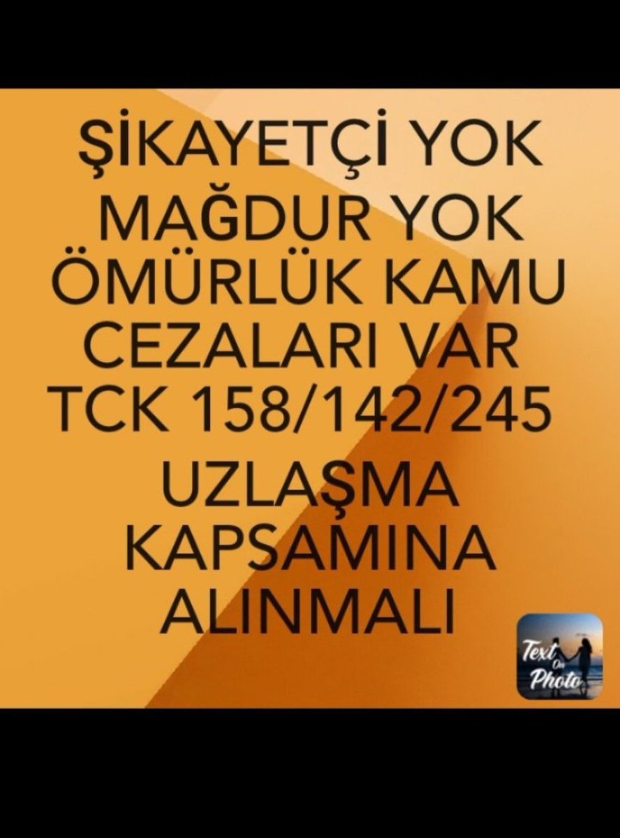 <a href="/yilmaztunc/">Yılmaz TUNÇ</a> #TCK158Uzlaşmaİstiyor
#EkonomikSuçaEkonomikCeza