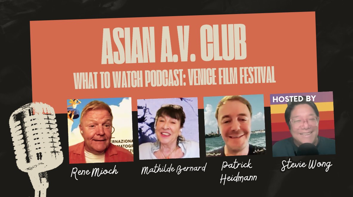 ☀ stevie wong ☀ (@wongie1) on Twitter photo This is a fun one! I got besties <a href="/ReneMioch/">Rene Mioch</a> <a href="/mathilde4/">mathilde bernard</a> & <a href="/patrickheidmann/">Patrick Heidmann</a> to jump on the Asian A.V. Club what to watch pod while at #VeniceFilmFestival to talk JAY KELLY, AFTER THE HUNT, BUGONIA, NO OTHER CHOICE & FRANKENSTEIN. Press play to listen!
tinyurl.com/asainavclub This is a fun one! I got besties <a href="/ReneMioch/">Rene Mioch</a> <a href="/mathilde4/">mathilde bernard</a> & <a href="/patrickheidmann/">Patrick Heidmann</a> to jump on the Asian A.V. Club what to watch pod while at #VeniceFilmFestival to talk JAY KELLY, AFTER THE HUNT, BUGONIA, NO OTHER CHOICE & FRANKENSTEIN. Press play to listen!
tinyurl.com/asainavclub