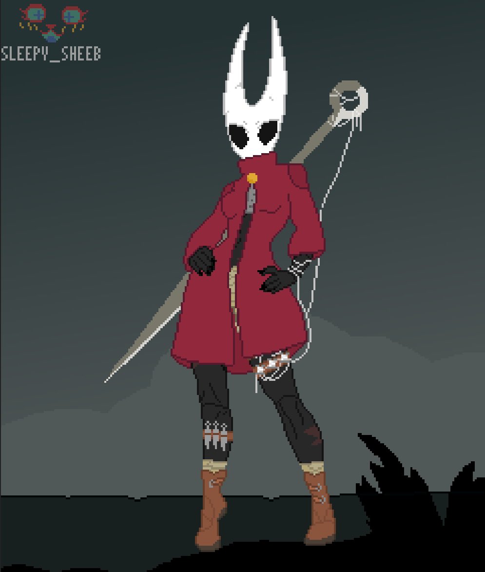 Sleepy_Sheeb's tweet image. Garama!

#hollowkinghtsilksong 
#pixelart