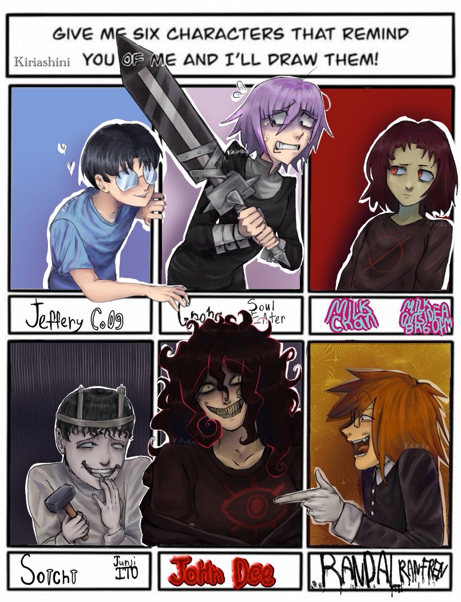 Finally done, sigh...Why do i remind my followers of creeps/mentally ill characters?? #souleater #arttwt #artmoots #cronagorgon #classof09 #milkoutsideabagofmilk #junjiito #johndoe #ranfren