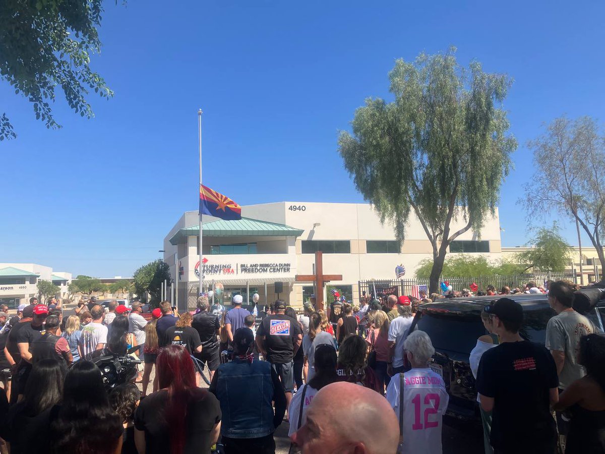 Tyler Bowyer (@tylerbowyer) on Twitter photo The constant flow of thousands of people at our headquarters and the first building we ever had is extremely uplifting. Most of these wonderful people at <a href="/TPUSA/">Turning Point USA</a> HQ holding constant prayer circles and vigils are from different states.
Thank you for honoring Charlie! The constant flow of thousands of people at our headquarters and the first building we ever had is extremely uplifting. Most of these wonderful people at <a href="/TPUSA/">Turning Point USA</a> HQ holding constant prayer circles and vigils are from different states.
Thank you for honoring Charlie!