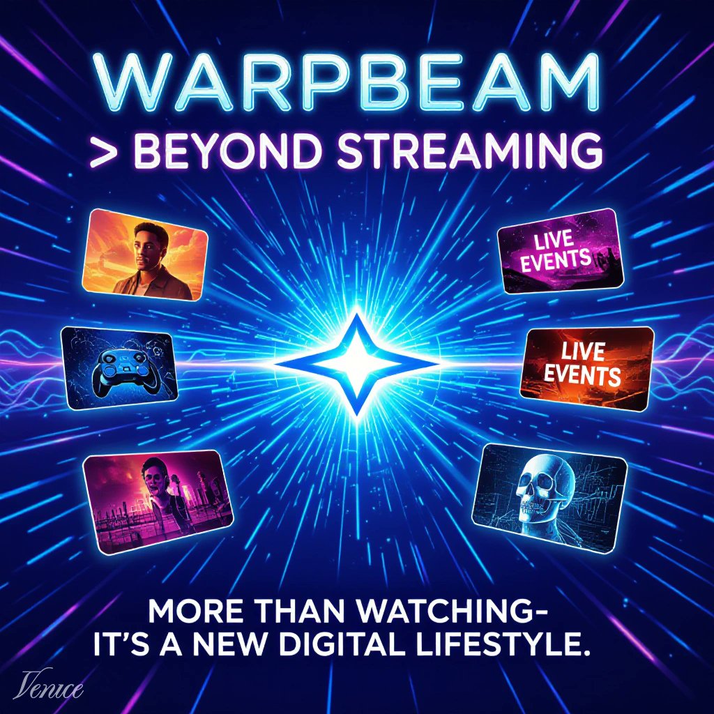 zaydszn_'s tweet photo. Warpbeam = Beyond Streaming 🌍✨

1/
Warpbeam isn’t just another streaming platform.
Streaming is the surface—underneath is a movement built on fairness, ownership, and community. It’s not copying Netflix or Twitch. It’s going beyond. https://t.co/ERYCHHMJpC