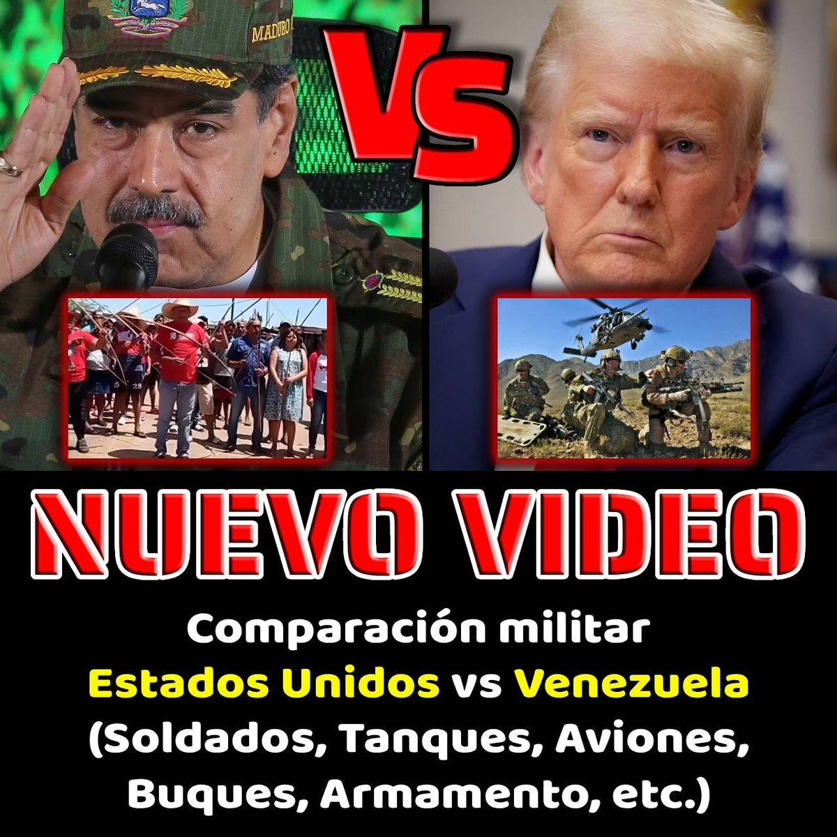SegmentoArmado's tweet image. 🚨NUEVO VIDEO🚨 Comparemos la fuerza militar de Venezuela y Estados Unidos para ver como seria un enfrentamiento armado entre estos 2 paises ☝️🤓
youtu.be/zTT_X-TePpY?si…

#SegmentoArmado #Venezuela #VenezuelaLibre #MaduroEsUnFugitivo #Trump #EEUU