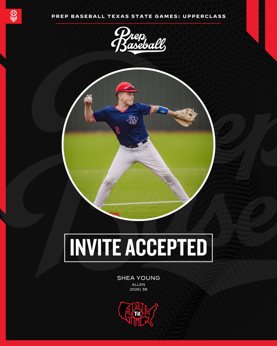 Prep Baseball Texas (@prepbaseball_tx) on Twitter photo ποΈ #ππππππππππ¦ππ¬ππ: ππ§π―π’ππ πππππ©πππ
2026 3B Shea Young (<a href="/SheaYoung22/">Shea Young</a> | <a href="/allen_baseball/">Eagles Baseball</a>) is headed to The Texas State Games (Upperclass) at Weatherford College on September 19-21.
<a href="/PB_Uncommitted/">Prep Baseball Uncommitted</a>
ποΈ loom.ly/powpwyg ποΈ #ππππππππππ¦ππ¬ππ: ππ§π―π’ππ πππππ©πππ
2026 3B Shea Young (<a href="/SheaYoung22/">Shea Young</a> | <a href="/allen_baseball/">Eagles Baseball</a>) is headed to The Texas State Games (Upperclass) at Weatherford College on September 19-21.
<a href="/PB_Uncommitted/">Prep Baseball Uncommitted</a>
ποΈ loom.ly/powpwyg