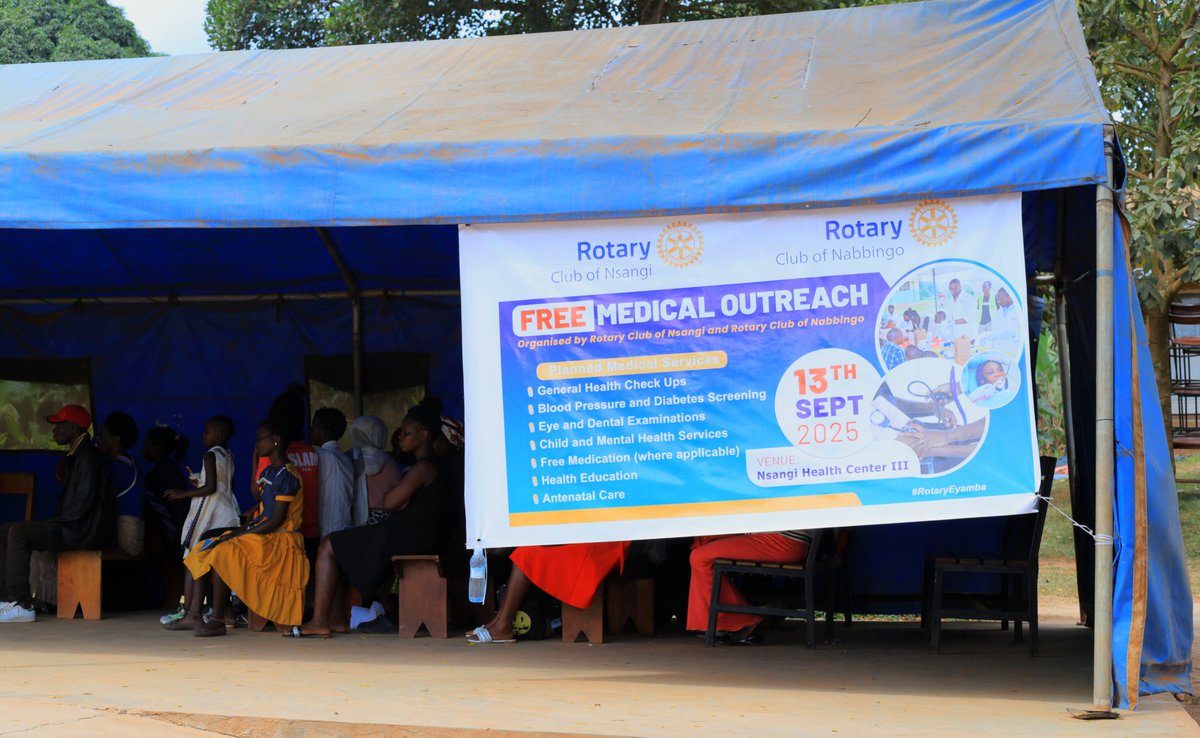 RACNabbingo's tweet photo. A day of impact and compassion! ❤️🩺  
We participated in the successful Free Medical Outreach at Nsangi Health Centre III held by Rotary clubs of Nabbingi and Nsangi — offering free testing, treatment, counseling, and hope to our community.  
Together, we serve to change lives https://t.co/0VgnmzpjKT