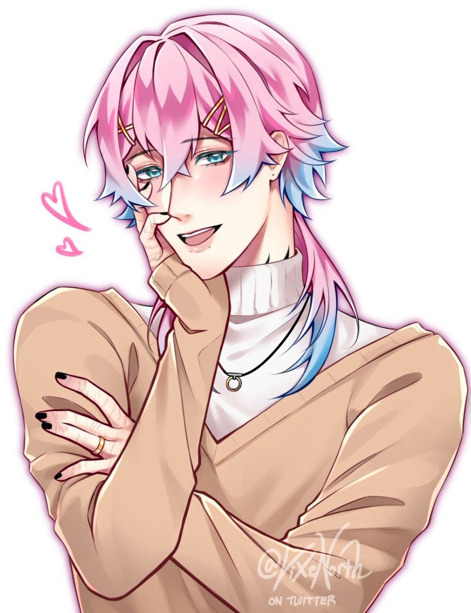 Ren really got a glow up within a month 🩷💙🪽