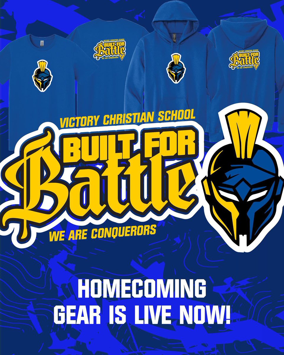 vcstulsa's tweet image. Homecoming Shirts
Exclusive Built for Battle shirts are available through September 19th. bsnteamsports.com/shop/VCSHOCO25

Don’t miss your chance to grab one, own a piece of Conqueror history, and earn an extra jeans day on Monday, September 29th!
