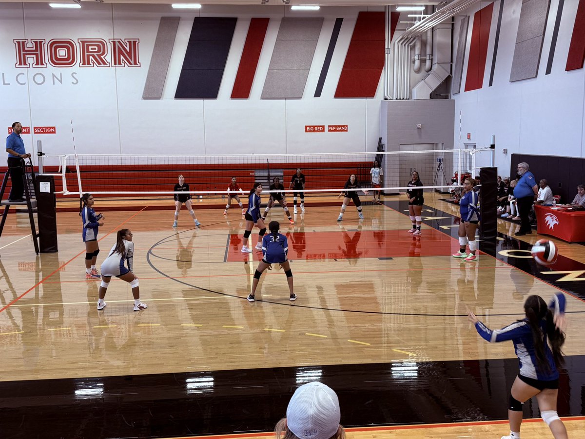 Sabre Volleyball in action today at Van Horn High School. Pool play in the morning earned them a spot in the championship bracket this afternoon! Go Sabres! 🏐⚔️ <a href="/kckps_sumner/">Sumner Academy</a> #4theacademy