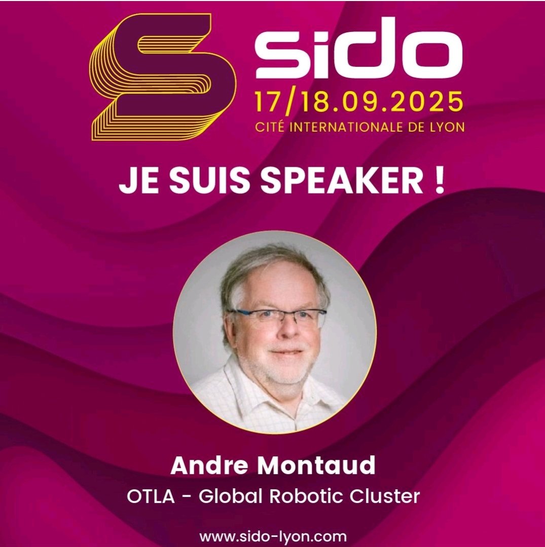 Le 17 octobre à 9h30 je parlerai robotique de service et robotique humanoïde au <a href="/SIDOevent/">SIDO Lyon - IoT, AI, ROBOTICS & XR EVENT</a> #lyon
linkedin.com/posts/amontaud…