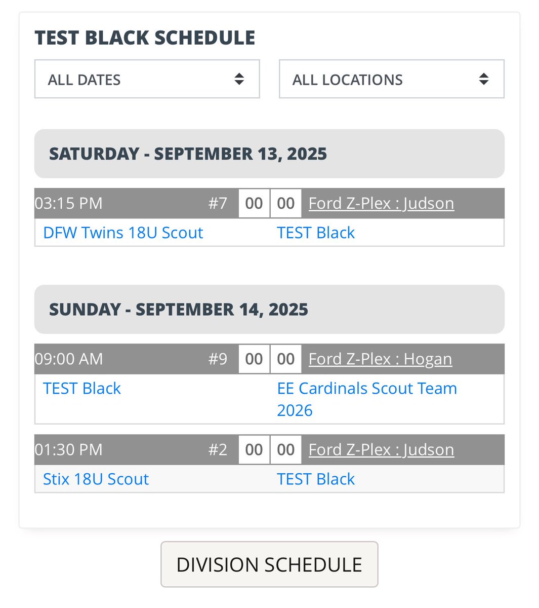 Excited to get back out and compete with <a href="/TESTBSBCLUB/">TEST Baseball</a> . Here is our schedule in Melissa this weekend.