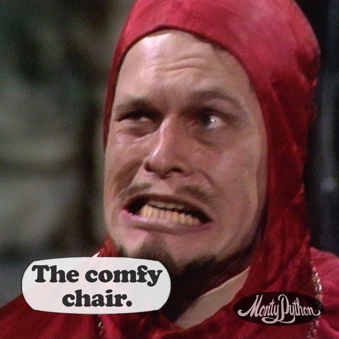 montypython's tweet image. The Spanish Inquisition&apos;s greatest weapon. #MontyPython