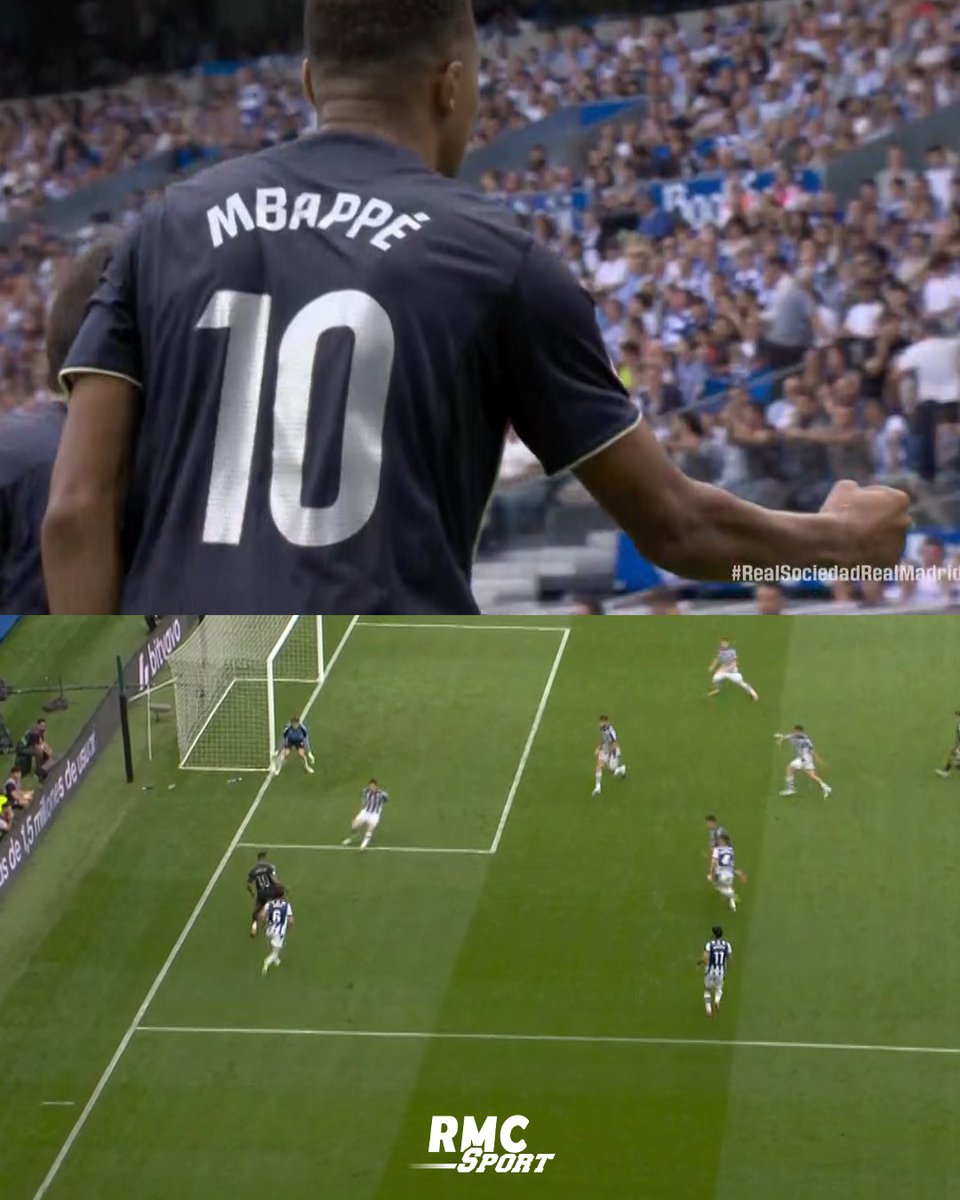 RMCsport's tweet photo. 🔥 MBAPPÉ EST BOUILLANT ! Déjà buteur, le Français fait un boulot merveilleux pour offrir le 2-0 à Güler juste avant la pause.
https://t.co/c1qeoWiuEc https://t.co/PrH8CUbbcs