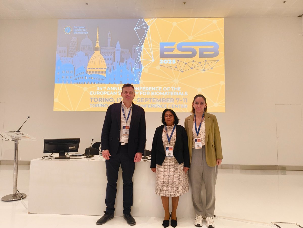 Happy to have organized the symposium “Antimicrobial Biomaterials”, co-chaired with Dr. Alba Cano Vicent, at ESB 2025 in Turin, Italy, this week. We were honored to host Prof. Sanjukta Deb form King's College London, as our Keynote Speaker, who delivered an outstanding lecture.