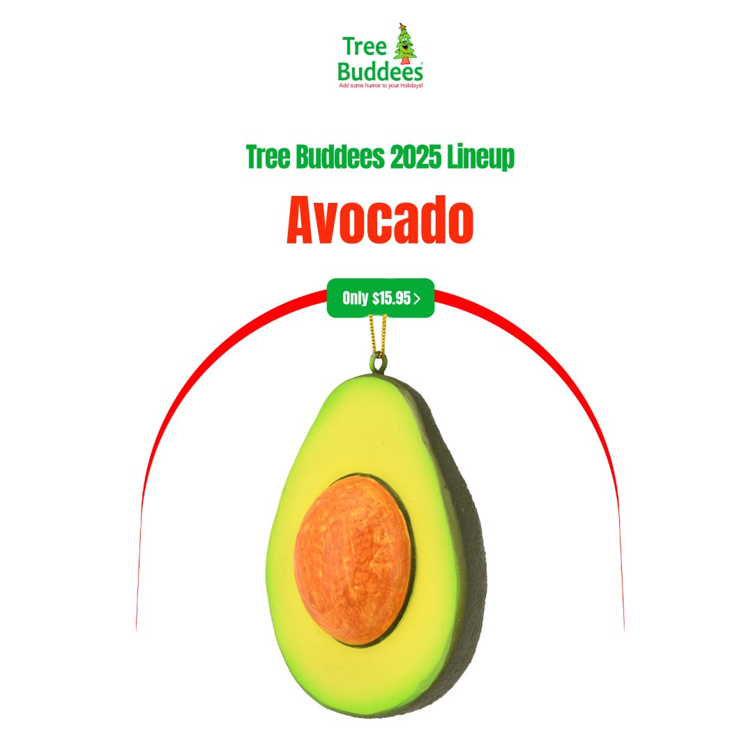 TreeBuddees's tweet image. Holy guacamole, your tree just got tastier.
#AvocadoOrnament #TreeBuddees