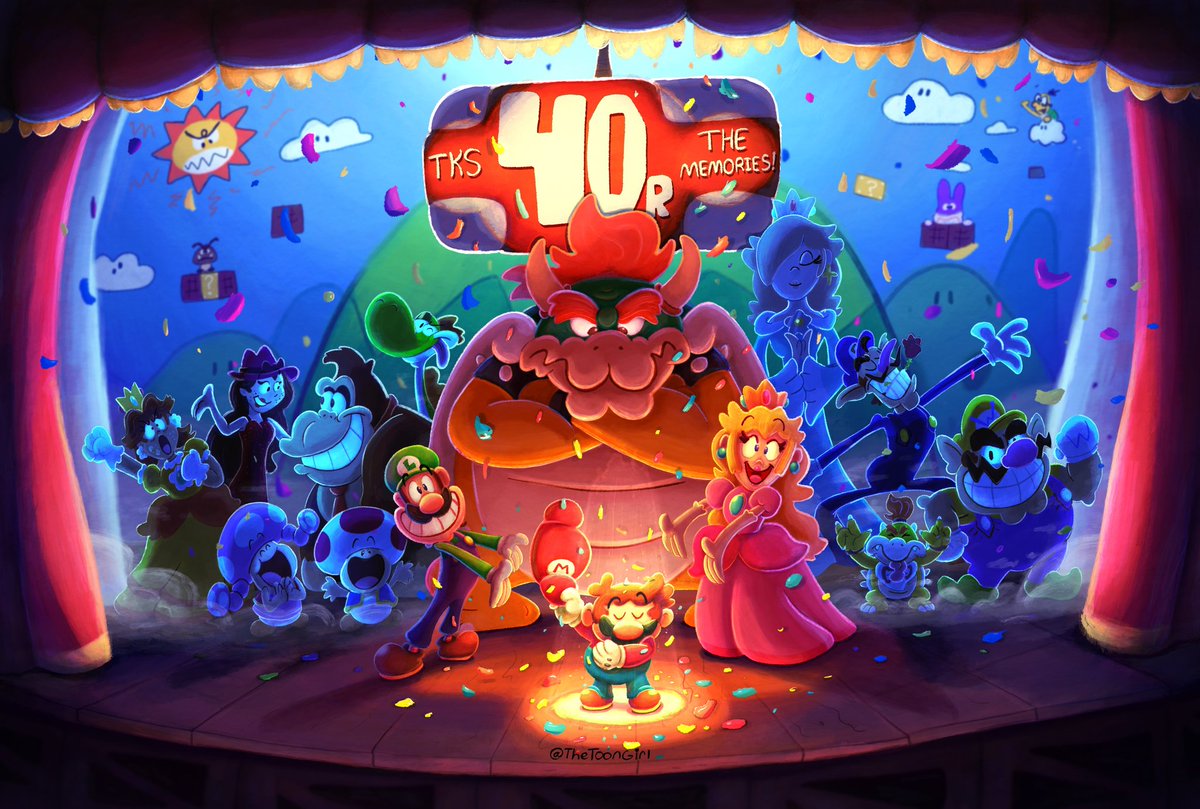 Thanks 40(r) the Memories, Super Mario Bros! 🍄🎉
.
.
.
#SuperMarioBros40th  #SuperMarioBros #SuperMario #Mario #fanart #painting