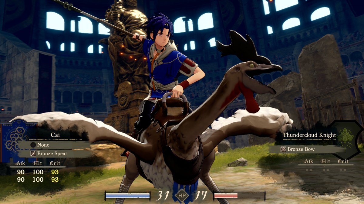 Minor observations from checking the press screenshots for Fire Emblem: Fortune's Weave (1/3)

Source: gematsu.com/2025/09/fire-e…

Glad to see the rigged pre-release stats are back. Cai dealing a whopping 90 damage twice.