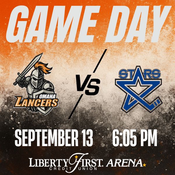 🏒 GAME DAY 🏒
▪️Omaha Lancers vs Lincoln Stars
▪️Saturday, September 13
▪️Puck Drop: 6:05pm
▪️Box Office opens 2 hours prior to puck drop
▪️SouthEast entrance only 
*please note the SouthEast entrance is the only entry for the preseason games
🎟️ bit.ly/LancersHKY